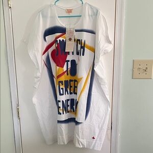 Vivienne Westwood Red Label White T-Shirt Dress “Switch to Green Energy”